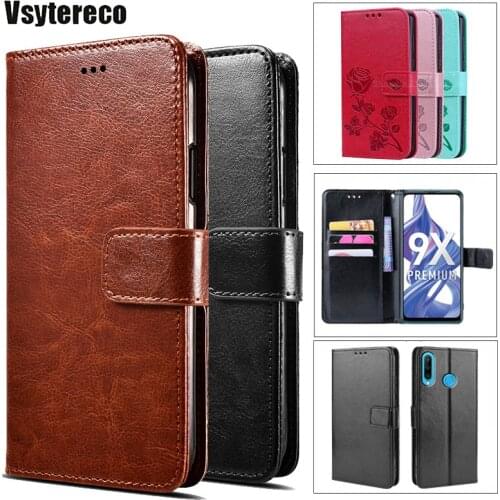 Luxury Flip Leather Case For Huawei Honor 9X STK-LX1 Phone Cover Case Hawei Honer Honor 9x Premium 9 X Honor9X 6.59" Wallet Case