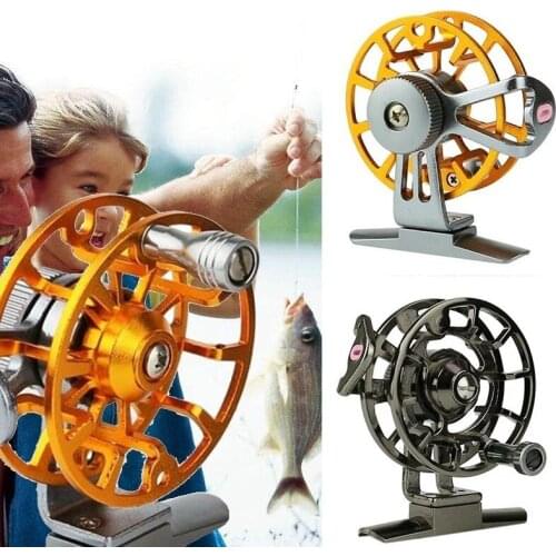 Fishing Supplies Full Mtal Alumium Alloy 60 Type Fly Fish Fishing Reel Former Ice Front Fishing Line Vessel Wheel