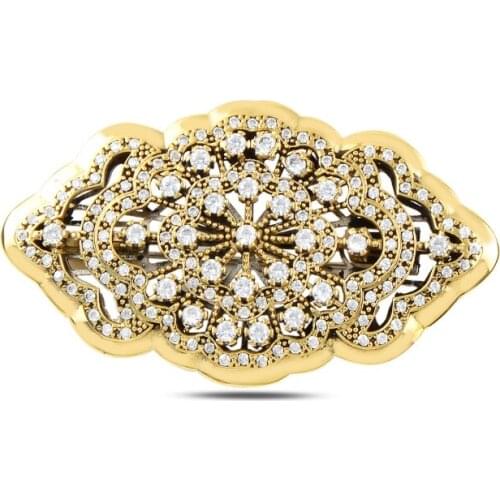 Silverlina Silver Zircon Stone Authentic Brooch