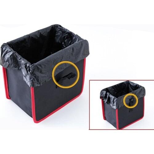 Folding Car Trash Can Auto Seat Back Garbage Box Organizer Oxford Cloth Large Capacity Hanging Rubbish Case Waste Storage Bucket
