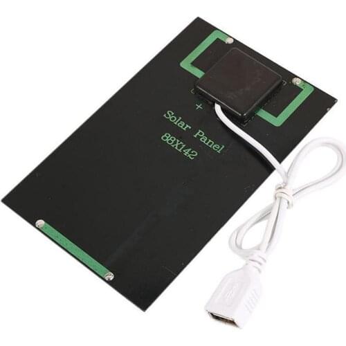2W 5V Solar Panel 88*142mm Solar Cell DIY Charge Battery Cable USB Output Solar Panel P0D5