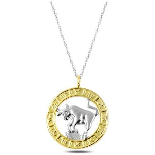 Tevuli 925 Sterling Silver Gold Taurus Zodiac Pendant
