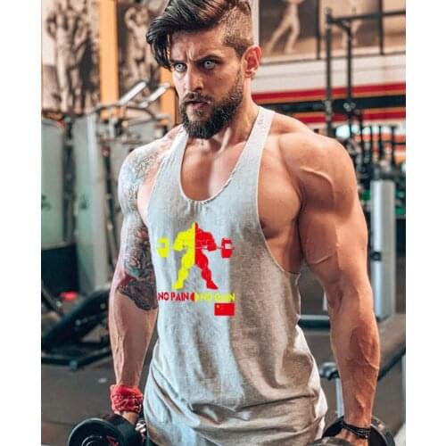 Workout Gym Vest Fitness New Brand Fashion Cotton Sleeveless Shirts Tank Tops Men Fitness Sport Mens Bodybuilding Singlets
