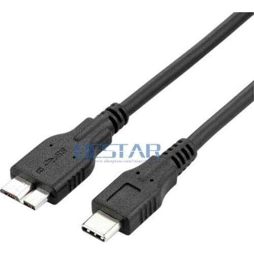 1 m 3ft USB 3.1 USB-C USB3.1-tipo c masculino para USB 3.0 Micro B cabo de dados para Ma Book MicroB masculino telefone Movel do