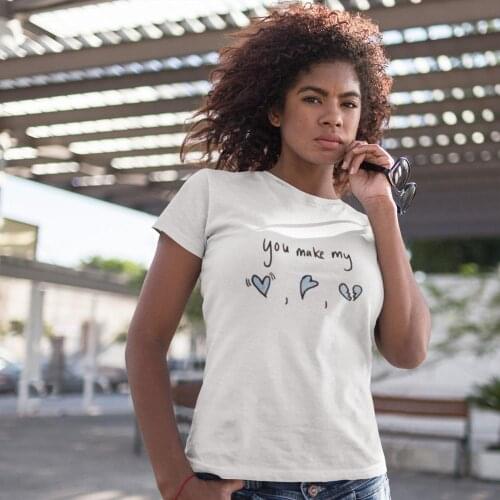 Troye Sivan T-Shirt SHAKE BEND AND BREAK T Shirt White Printed Women tshirt XL Funny Short-Sleeve 100 Cotton Ladies Tee Shirt