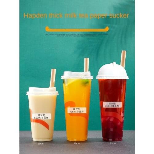 1000 Disposable Straws Bubble Tea Thick Straw Individually Packaged Colored Plastic Big Straw 11mm
