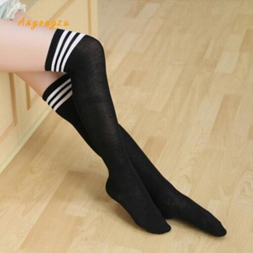15PAIR/LOT Anyongzu Standard Female Student Straight Vintage Stockings Thigh High Socksings