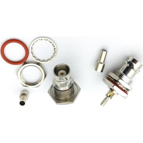 2pcs 50ohm BNC female crimp RF BNC female crimp plug for RG316 RG174 LMR100 coaxial cable