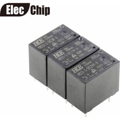 5PCS/lot Small power relay HRS3-S-DC5V-A HRS3-S-DC12V-A HRS3-S-DC24V-A 10A 125V 4PIN