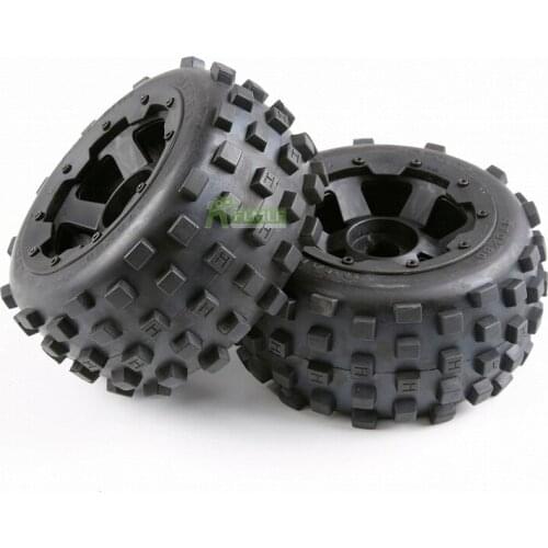 5B Gabu Wasteland Tire Assembly Set with Upgraded Waterproof Inner Lining Fit for 1/5 HPI ROFUN ROVAN KM BAJA 5B