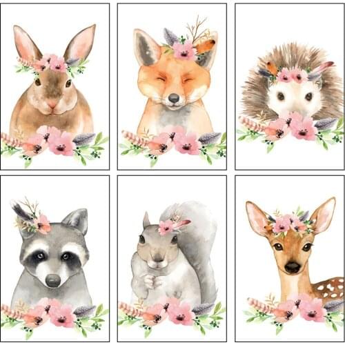 5D DIY Cartoon Animal Rabbit Deer Diamond Painting Rhinestone Art Cross Stitch Exquisite Home Decoration Can Be Customized