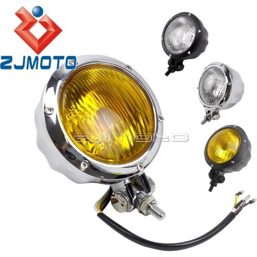 Retro Motorcycle Accessories H4 Front Custom Headlight 4.5" Headlamp For Harley Honda Cafe Racer Chopper Bobber Touring Cruiser