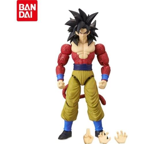 Bandai Anime Dragon Ball Super Saiyan SS4 Son Goku Active Joint PVC Action Figure Model Collect Ornaments Toy Kids Holiday Gifts