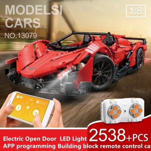 New Building Blocks 2.4G RC Car Roadster With Electric function APP voice control STEM programming building Building Blocks Toy