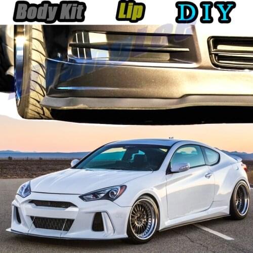 Car Bumper Lip Front Spoiler Skirt Deflector For Hyundai Genesis Coupe 2008~2015 Tune Car Modified Body Kit VIP Hella Flush Lips