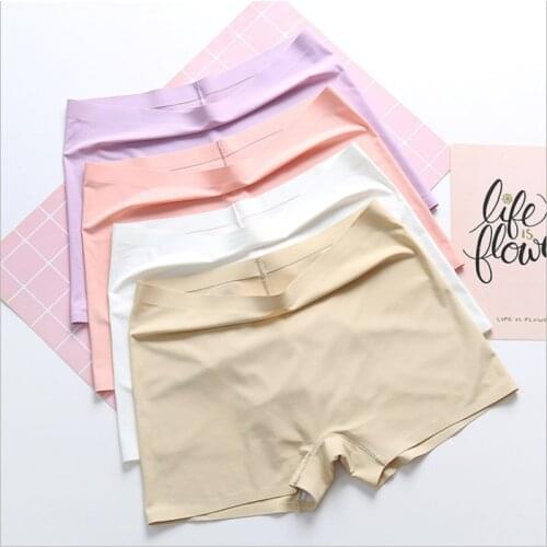 Seamless Underwear Cotton Crotch Antibacterial Boxer Shorts Women 's Safety Pants Thin Spring and Summer