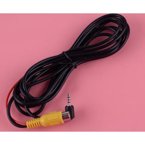 DWCX 240cm Black Plastic RCA to 2.5MM AV IN Cable for Car DVR Camcorder Rear View Parking Camera Adapter Replacement