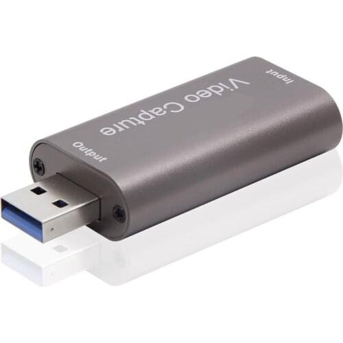 USB 3.0 4K 60Hz Video Capture Card HDMI-compatible Video Grabber Record Box for PS4 Gaming DVD Camcorder Camera Recording Live