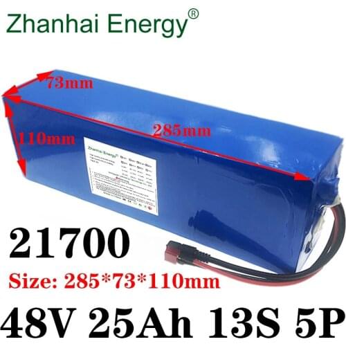 Laudation - Lithium Battery Pack For Electric Bike,48V,25Ah,13S,5P,21700 Pack For Less Than 1000W Motor With 30A BMS,Scooter