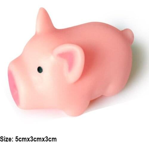 5cm Lovely Dog Toys pink Screaming Rubber pig Pet toys Squeak Squeaker Chew Gift home decorations 2pcs/lot