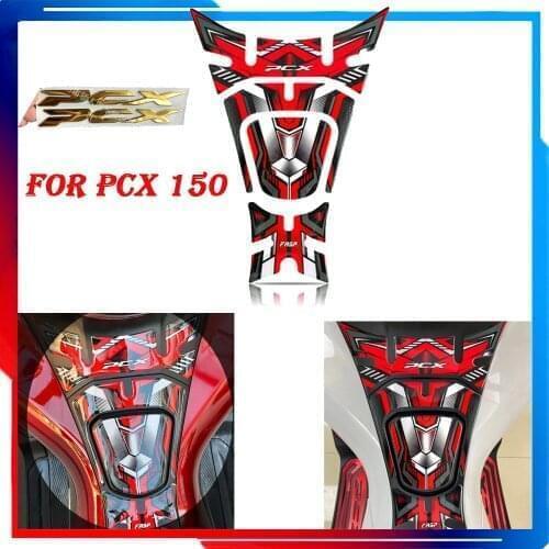 5D Carbon Fiber Motorcycle Stickers Tank Pad Protector Decals Accessories For Honda Pcx125 Pcx150 Pcx 125 150 2018 2019 2020