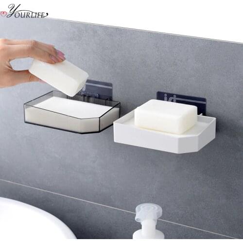 OYOURLIFE Wall Mounted Water Absorption Sponge Soap Holder Bathroom Drain Soap Tray Shower Soap Dish Bathroom Accessories