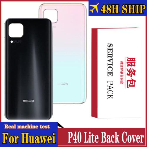 Original Battery Cover for Huawei P40 Lite plastic Back housing Replacement Repair Parts Apply to Huawei Nova 6SE Lite Rear Door