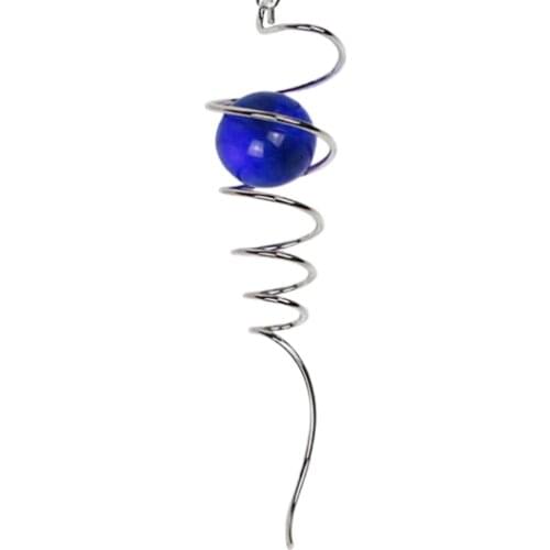 Newest Wind Chimes Gazing Ball With Spiral Tail Hanging Art Wind Spinner Stabilizer Garden Outdoor Hanging Decor Wind Hanging
