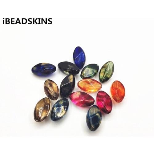 New arrival! 23x13mm Random mix 290pcs Twisted oval-shape imitation leopard print for Earring parts Jewelry necklace DIY