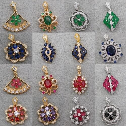 New Trendy Bohemian Gold Hollow Pendant Necklace Stone Party Fashion Jewelry Accesories Women Gold Plated Red Green