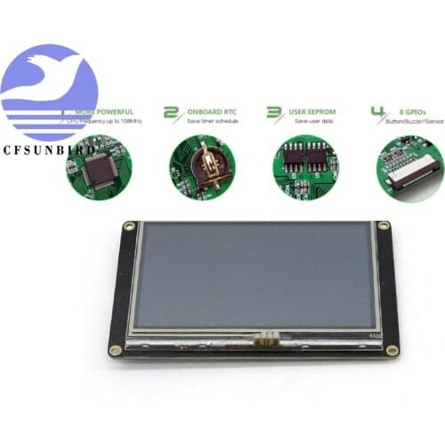 NX4827K043 4.3" Nextion Enhanced HMI Intelligent Smart USART UART Serial Touch TFT LCD Module Display Panel For Raspberry Pi Kit