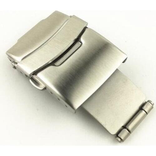 Stainless Steel Watchband Strap Flip Lock Butterfly Deployment Clasp Watch Fold Deployant Buckle 16/18/20/22/24/26mm