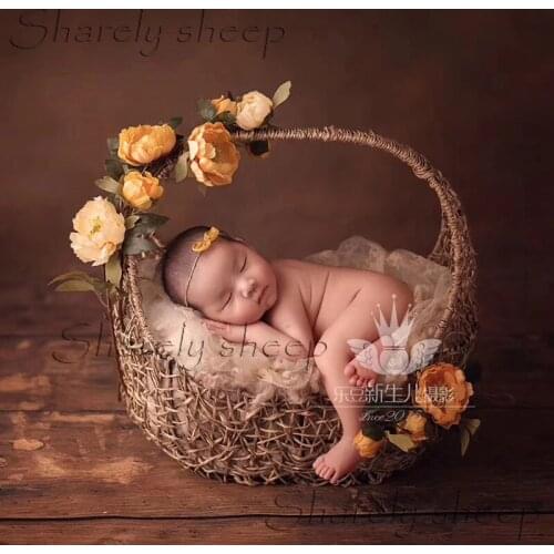 Newborn Baby Photography Simulation Flower Props for Baby Girl Boy Photo Shoot Backdrop bebe fotografia Accessories Newborn Prop