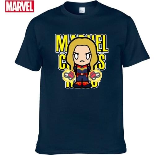 Marvel The Avengers Captain Marvel T-shirt Comfortable Breathable 100% cotton Fashion clothes for teens Summer men tshirt #139