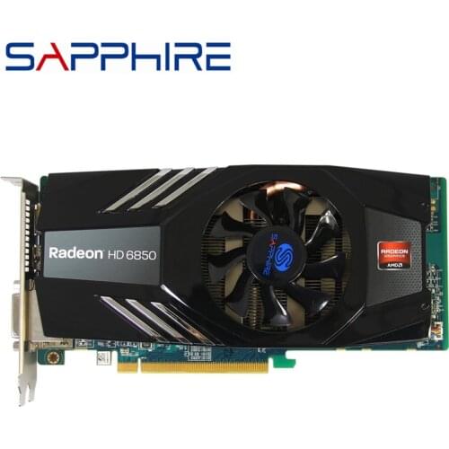 SAPPHIRE HD6850 1GB Video Cards GPU AMD Original Radeon HD 6850 GDDR5 Graphics Cards PC Computer Game Map HDMI PCI-E Not Mining