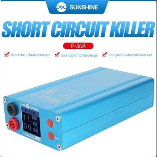 SUNSHINE P30A short circuit fault detection and burnout for mobile phone computer mainboard chip repair for IPhone HUAWEI IPAD