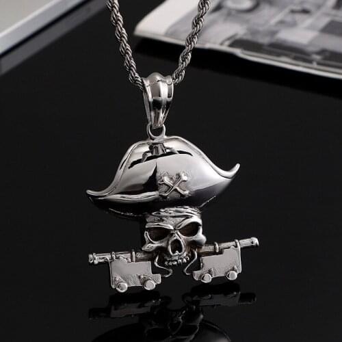 Titanium Steel Taro Pirate Logo Male Accessories Pendant