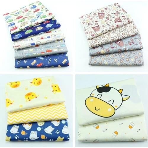 DIY Sewing Fabrics 100% Cotton Fabric for Patchwork Quilting Clothes Baby Dress Bed Sheet Pillow Cover Cartoon Tisuss Tecido