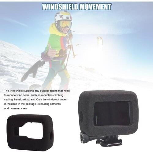 Windproof Foam Protective Cover For Gopro Hero 7 6 5 Black Camera Sponge protect Noise Reduction Case Sports Camera Wind Shell