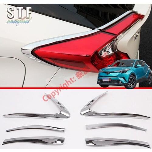 ABS Chrome Tail Light Rear Back Frame Lamp Trim molding For Toyota C-HR CHR 2017 2018 2019