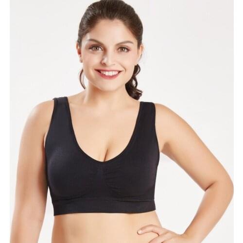 Fashion Solid Color Large Size Seamless Padded Push up Bra For Women Female Adjustment Type Wire Free Sports Underwear