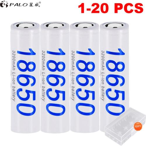 1-20PCS 100% New Original 3.7 v NCR18650B 3200 mah 18650 Li-ion Lithium Rechargeable Battery for Flashlight Batteries