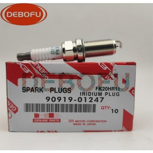 10pcs/lot 90919-01247 FK20HR11 single iridium spark plugs For Toyota Lexus Crown OE: 90919-01247