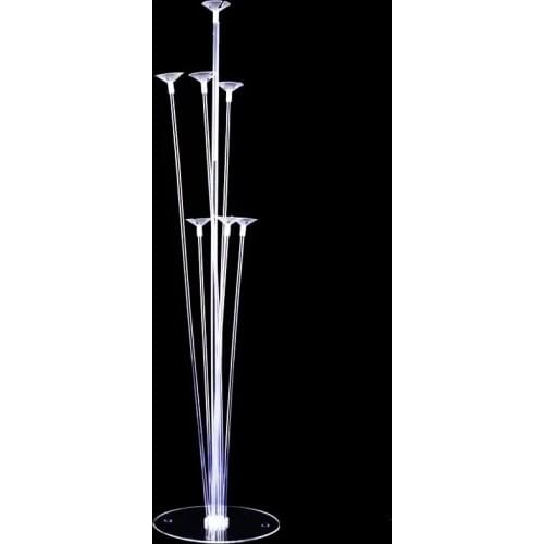 100 Sets 7 Tubes Balloons Holder Column Stand Clear Plastic Balloon Stick Birthday Party Decoration Kids Wedding Balloons Decor