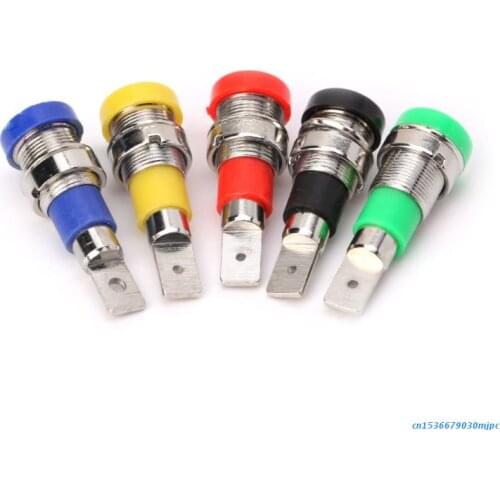 5pcs 4mm Banana Plug Connector Terminal Screw-type Electronic Banana Plug Socket