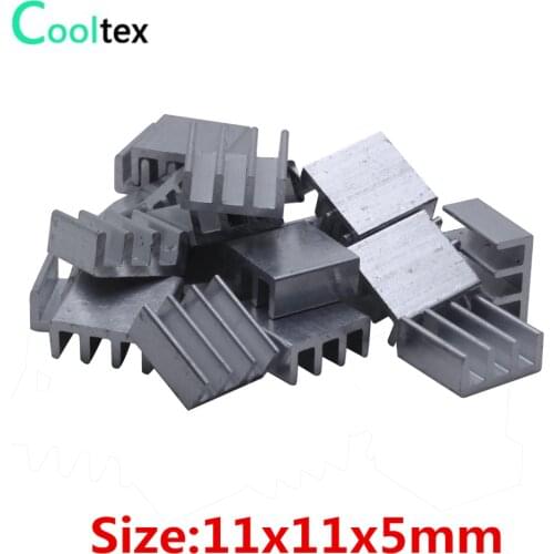 50pcs Extruded Aluminum heatsink 11x11x5mm for Electronic Chip integrated circuit VGA RAM IC radiator COOLER cooling