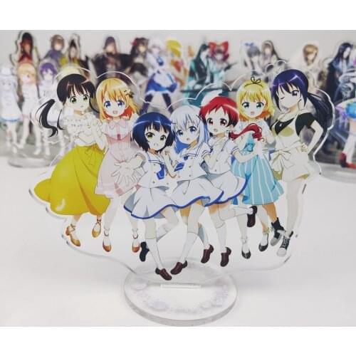 Anime Gochuumon wa Usagi Desuka Hoto Kokoa Kafuu Chino Acrylic Stand Model Figure Desktop Decoration Toy Doll Gifts