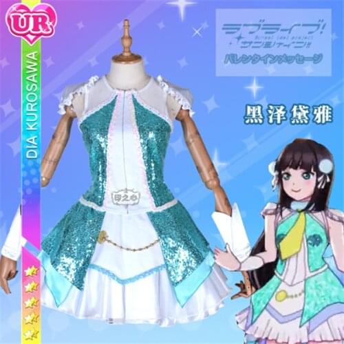 Anime clothes Love Live Sunshine Aqours Kurosawa Dia Christmas Eve Awaken the power Cosplay Costume shiny dress A