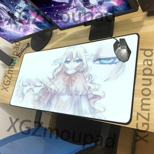 XGZ Anime Large Gaming Computer Desk Mat Black Lock Edge HD Fairy Tail Mouse Pad Speed Rubber Non-slip for Csgo Dota Gamer Xxl