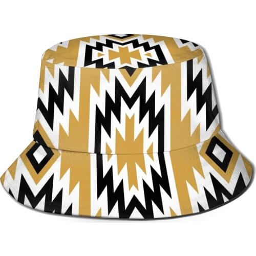 CINESSD 2021 New Fishermans Hat Unisex Fashion Bob Cap Ethnic Boho Geometric Hip Hop Gorros Panama Windproof outdoor Bucket Hat